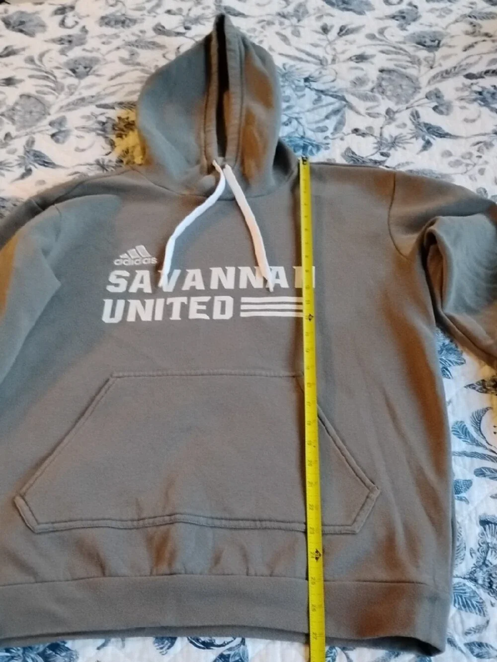 adidas Gray Savannah United Pullover Hoodie
